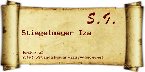 Stiegelmayer Iza névjegykártya
